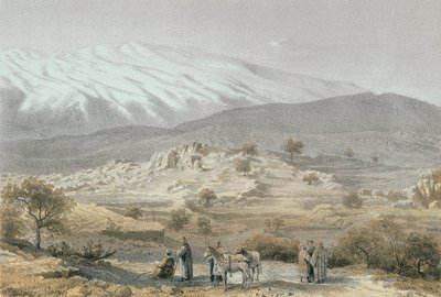 Hermon vuori. Schacherin etsaus - Steinkopk J.F. Editore tekijältä C. Schacher