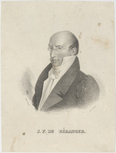Pierre-Jean de Bérangerin muotokuva 1780-1857. tekijältä Cäcilie Brandt
