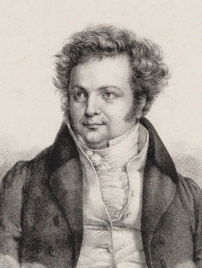 Säveltäjä Heinrich Marschnerin muotokuva 1795-1861. tekijältä Cäcilie Brandt