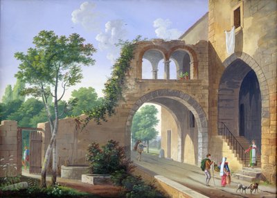 Kohtaus Italian maaseudulla, 1813 tekijältä Caizac
