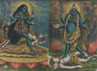 Kali Tara, n. 1885-90. tekijältä Calcutta Art Studio