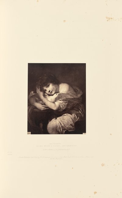 Tyttö kyyhkysen kanssa, Greuze tekijältä Caldesi and Montecchi