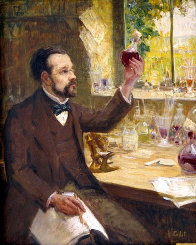 Louis Pasteur tutkii rypälemehun käymistä tekijältä Callot Callot