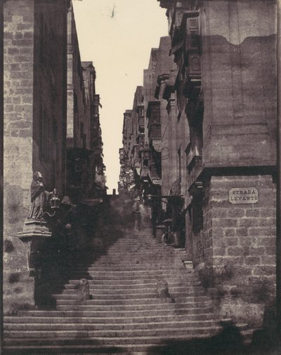 Strada Levante, Valletta, Malta, 1850-luku. tekijältä Calvert Jones