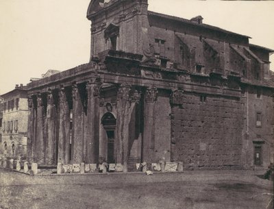 Antoniuksen ja Faustinan temppeli, San Lorenzo Mirandassa, Roomassa, 1850-luku. tekijältä Calvert Jones