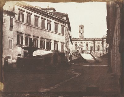 Näkymä Capitol Stairsille, Rooma, 1846. tekijältä Calvert Richard Jones