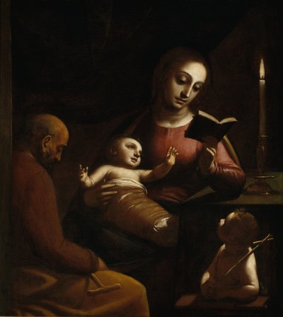 Pyhä perhe ja Johannes Kastaja poikana, n. 1578 tekijältä Cambiaso