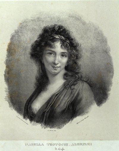 Isabella Teotochi Albrizzin muotokuva (litho) tekijältä Camilla Guiscardi