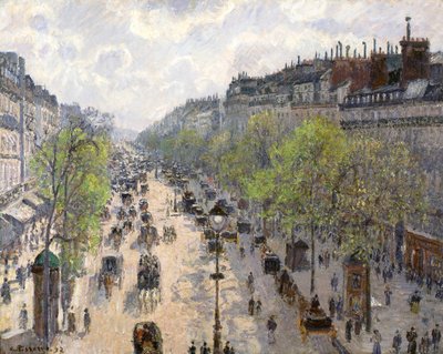 Boulevard Montmartre, kevät, 1897 tekijältä Camille Jacob Pissarro