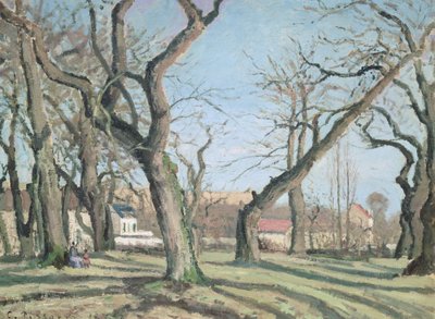 Kastanjapuut Louveciennesissä, 1872 tekijältä Camille Jacob Pissarro