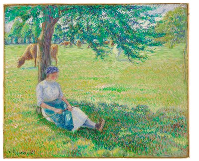 Cowgirl, Eragny, 1887 tekijältä Camille Jacob Pissarro