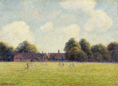 Hampton Court Green, 1891 tekijältä Camille Jacob Pissarro
