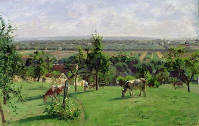 Vesinetin rinne, Yvelines, 1871 tekijältä Camille Jacob Pissarro