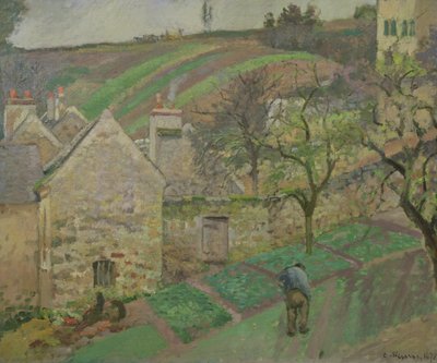 Eremitaasin rinteellä, Pontoisessa, 1873 tekijältä Camille Jacob Pissarro