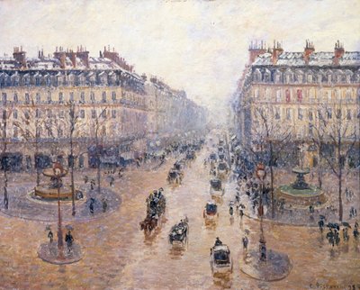 Opera Avenue. Lumi. Aamu, 1898 tekijältä Camille Jacob Pissarro