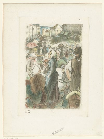 Markkinat Gisorsissa Gisorsin markkinat tekijältä Camille Jacob Pissarro