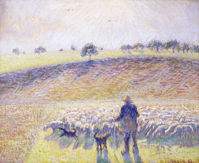 Paimen lampaiden kanssa, 1888 tekijältä Camille Jacob Pissarro