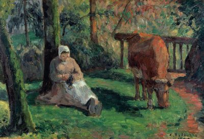 Paimentar, Montfoucault, 1875 tekijältä Camille Jacob Pissarro