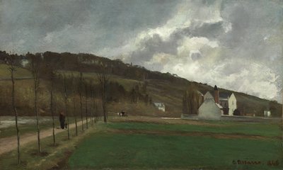 Marnen rannat talvella, 1866 tekijältä Camille Jacob Pissarro