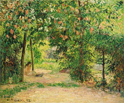 Eragnyn puutarha keväällä 1894 tekijältä Camille Jacob Pissarro