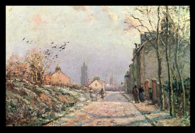 Tie, talven vaikutus; Tie, talviefekti, 1872 tekijältä Camille Jacob Pissarro