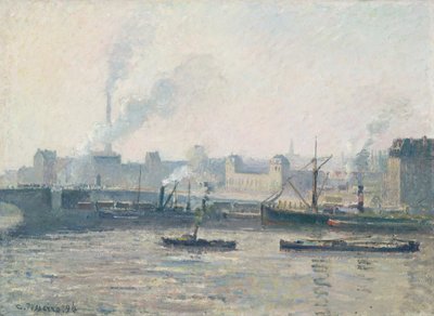Saint-Severin silta, Rouen: Sumu, 1896 tekijältä Camille Jacob Pissarro
