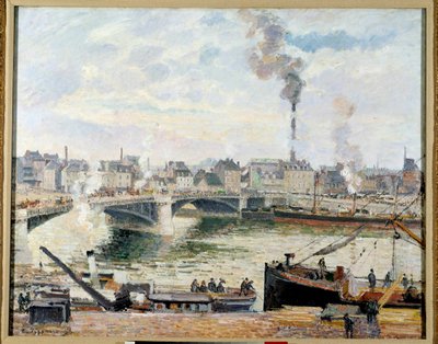 Rouenin suuri silta. Camille Pissarron (1830-1903) maalaus tekijältä Camille Jacob Pissarro