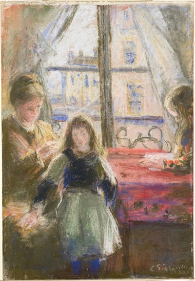 Ikkunassa, Rue des Trois Frères tekijältä Camille Pissarro