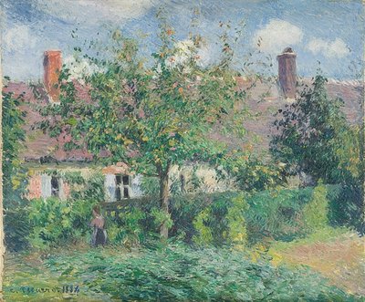 Bauernhaus Éragnyssa. 1884 tekijältä Camille Jacob Pissarro