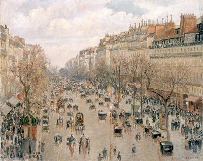 Boulevard Montmartre, iltapäiväaurinko tekijältä Camille Jacob Pissarro
