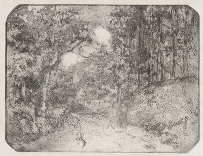 Polku metsän alla Pontoisessa, 1879. tekijältä Camille Pissarro