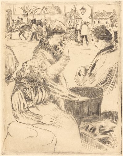 Kastanjan myyjät tekijältä Camille Pissarro