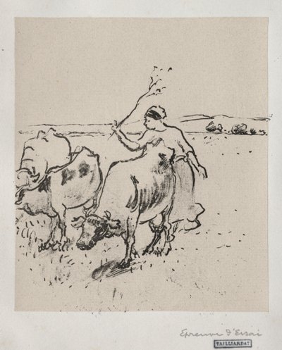 Cowherder tekijältä Camille Pissarro