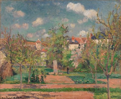 Puutarha täydessä auringonpaisteessa tekijältä Camille Pissarro