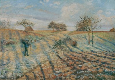 Gelee blanche (huurre) ... (öljy kankaalle) tekijältä Camille Pissarro