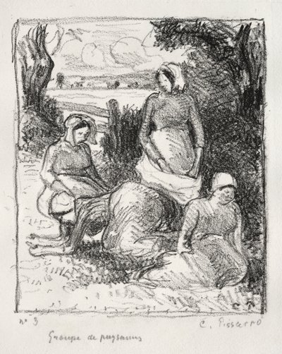 Talonpoikien ryhmä tekijältä Camille Pissarro