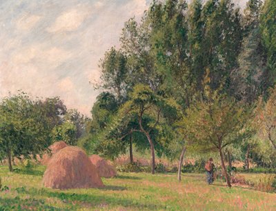 Haystacks, Morning, Éragny, 1899. tekijältä Camille Jacob Pissarro