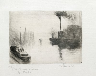Lacroix-saari, Rouen, 1883 tekijältä Camille Pissarro