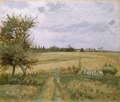 Maisema Pontoisessa, 1872 tekijältä Camille Pissarro