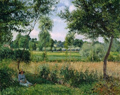Aamuauringonvalon vaikutus, Eragny tekijältä Camille Pissarro