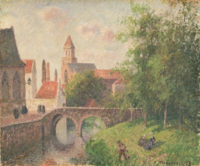 Old Bridge, Brugge (öljy kankaalle) tekijältä Camille Pissarro