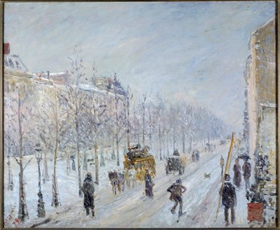 Parisian Boulevard lumella tekijältä Camille Pissarro