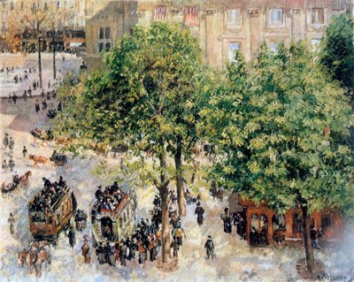 Place du Theatre-Francais, kevät, 1898 tekijältä Camille Jacob Pissarro