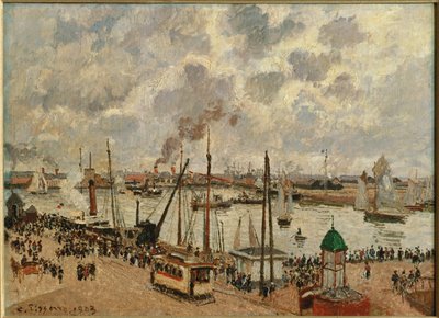 Port du Havre ... (öljy kankaalle) tekijältä Camille Pissarro