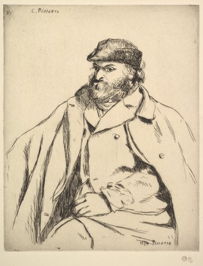 Paul Cézannen muotokuva, 1874. tekijältä Camille Pissarro