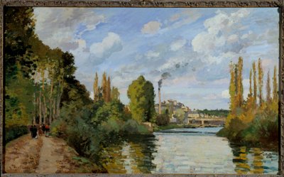 Oisen pankit Camille Pissarron Pontoisen maalauksessa tekijältä Camille Jacob Pissarro
