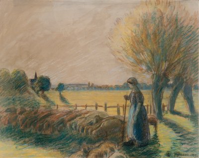 Eragnyn paimentar, 1890-luku tekijältä Camille Pissarro
