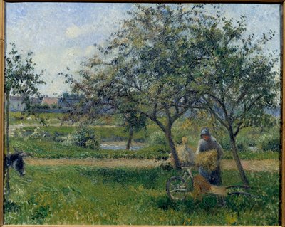 Kottikärryt, hedelmätarha Camille Pissarron (1830-1903) maalaus noin 1881. Su. 0,54x0,65 m Pariisi, Musee d