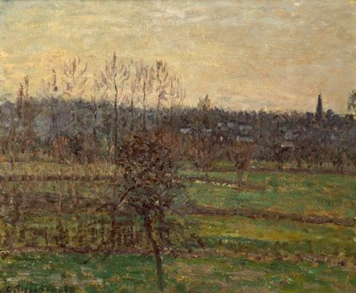 Näkymä Bazincourtiin, talvi tekijältä Camille Pissarro