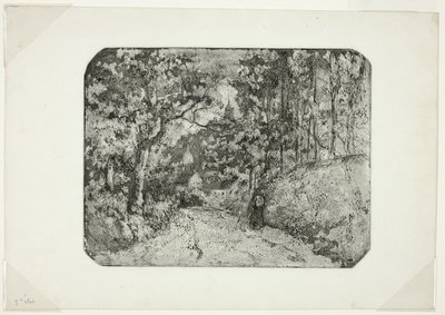 Wooded Lane Pontoisessa tekijältä Camille Pissarro